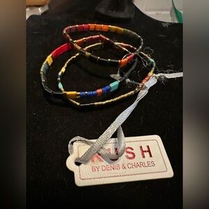 Denis & Charles Colorful Adjustable Bracelets Set Multicolor